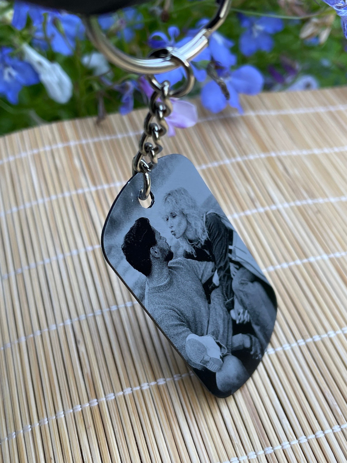 Personalised Engraved Photo Keyring - Custom Sentimental Keepsake Gift
