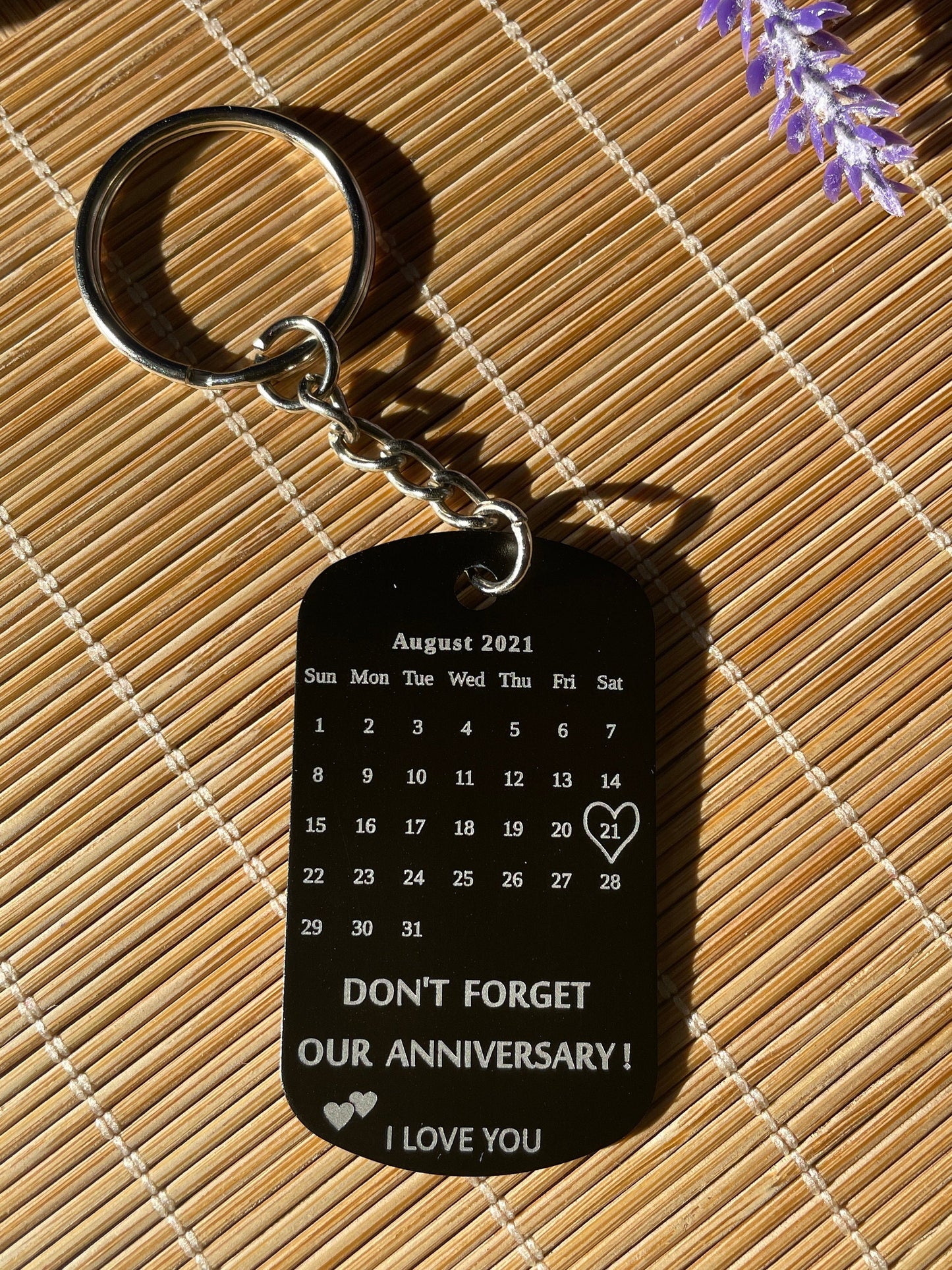 Personalised Engraved Photo Keyring - Custom Sentimental Keepsake Gift