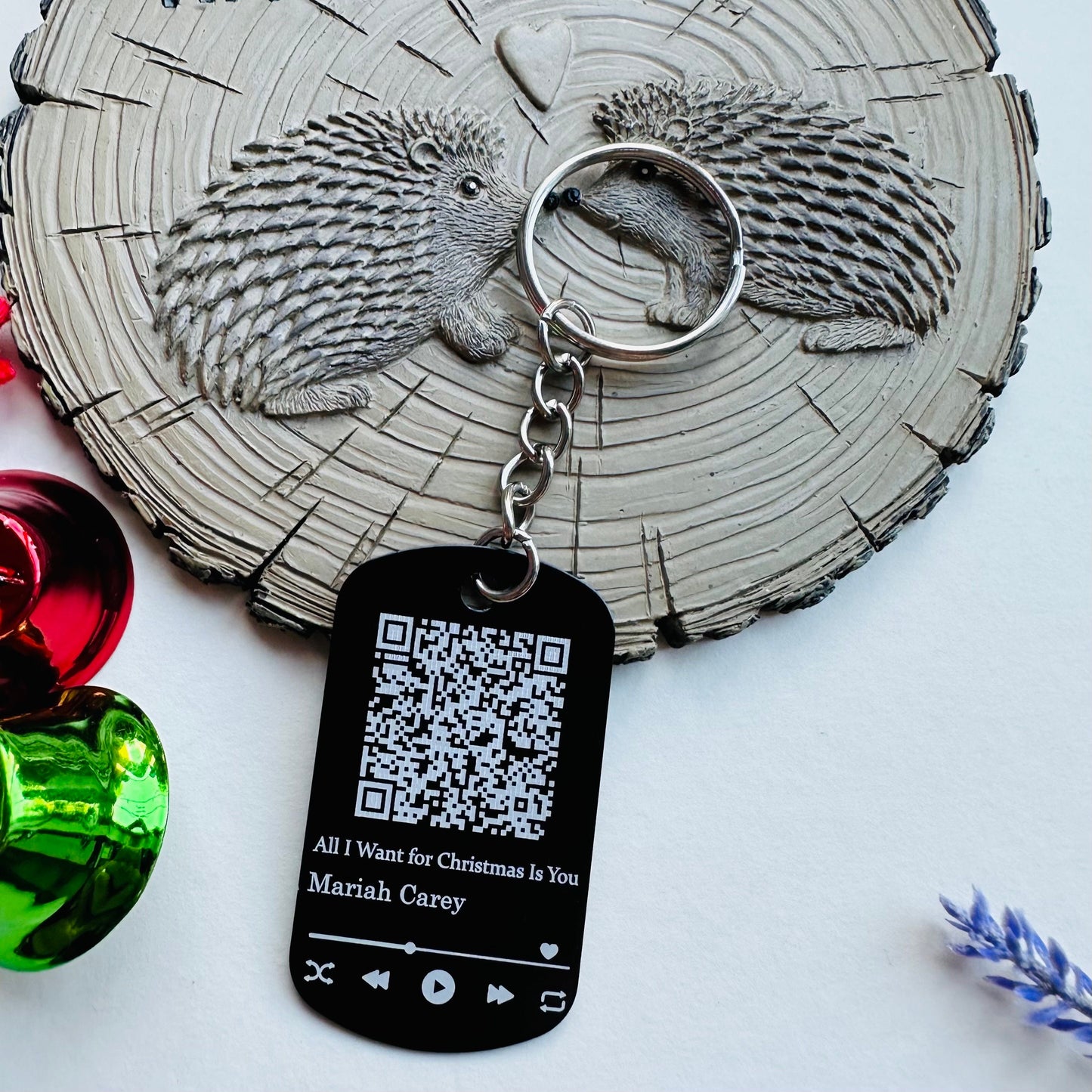 Personalised Music QR Code Keychain | Scannable Music Code | QR Code Keychains | Engraved Keychain | Gift For Him | Song | Music | Keyring