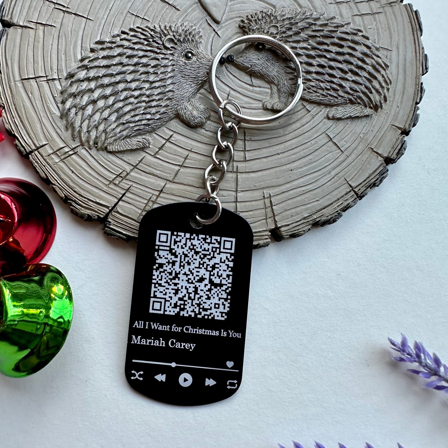 Personalised Music QR Code Keychain | Scannable Music Code | QR Code Keychains | Engraved Keychain | Gift For Him | Song | Music | Keyring
