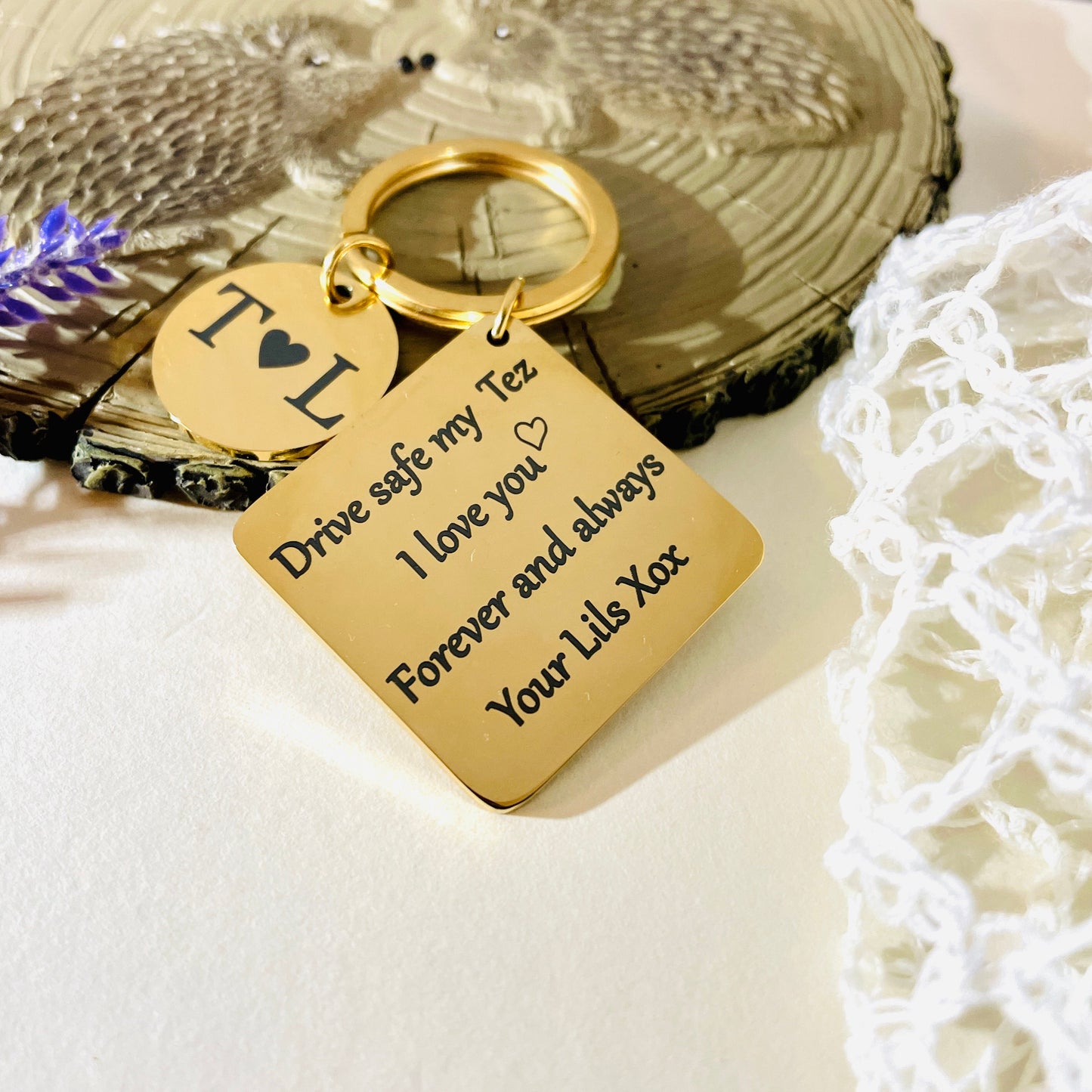 Personalised Calendar Keyring | Engraved Date Gift | Keychain Name | Couple Keychain | Wedding Gift | Birthday Gift | Anniversary Gift