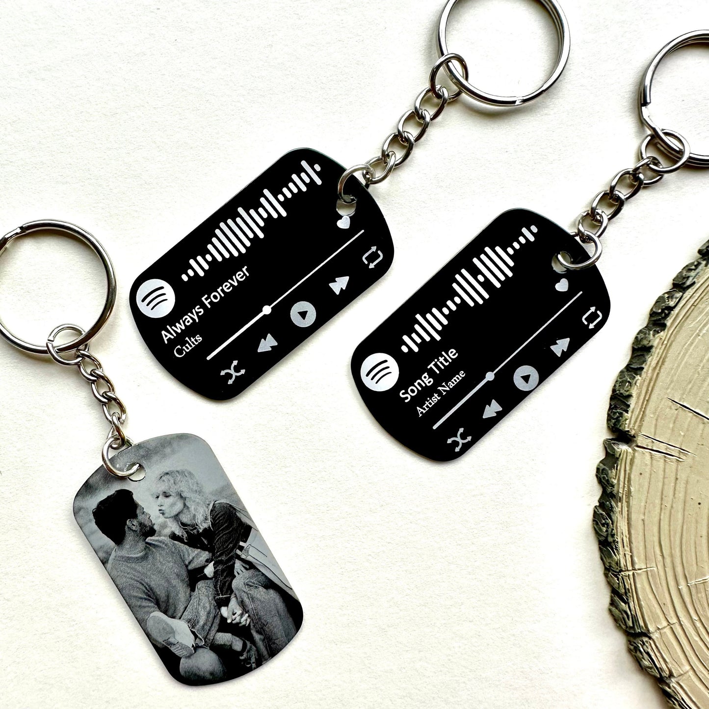 Personalised Photo Keyring, Spotify Keychain, Music Scannable Keychain, Personalised Gift Music,Customised Keyring,Birthday Anniversary Gift