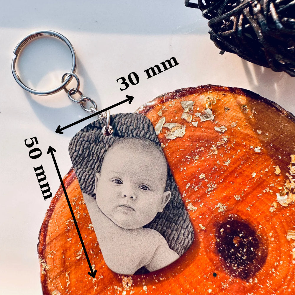 The Moment You Became My Daddy - Personalised Photo Keyring