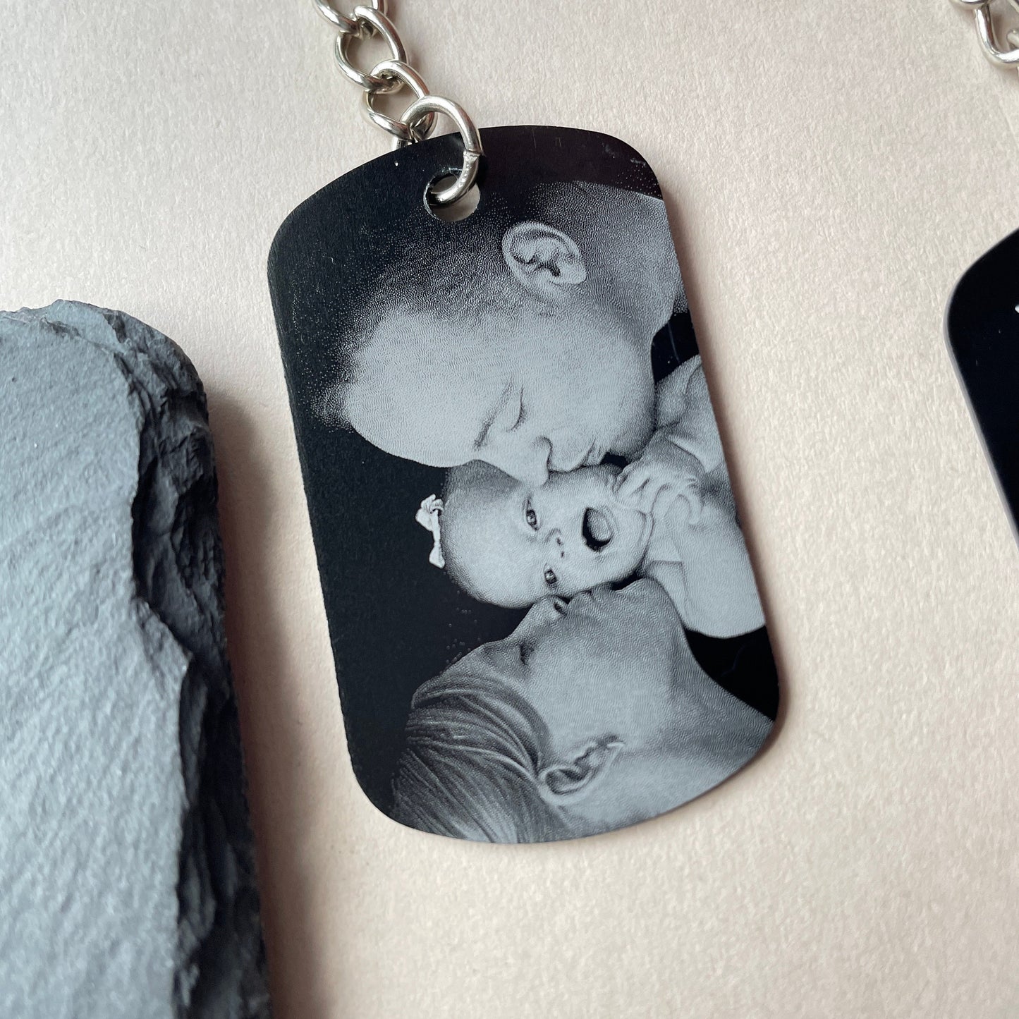 The Moment You Became My Daddy - Personalised Photo Keyring