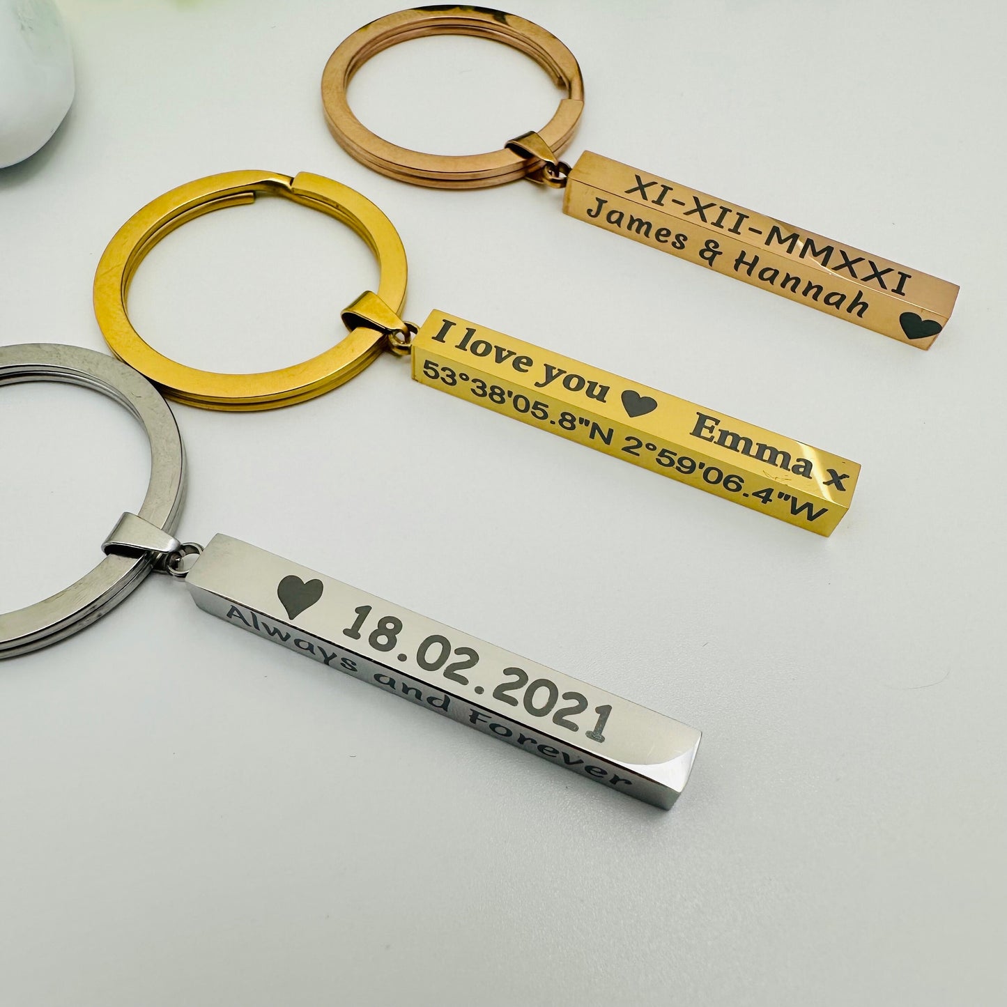 Personalised Bar Keychain | Engraved Keychain | Personalised Keyring | Drive Safe | Gift For Him | Personalised Gift | Best Friend Key ring