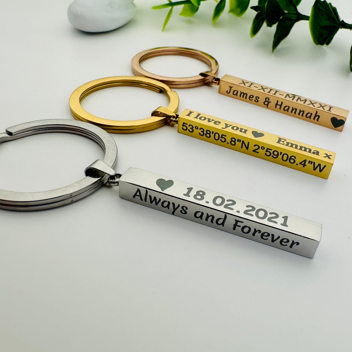 Personalised Bar Keychain | Engraved Keychain | Personalised Keyring | Drive Safe | Gift For Him | Personalised Gift | Best Friend Key ring