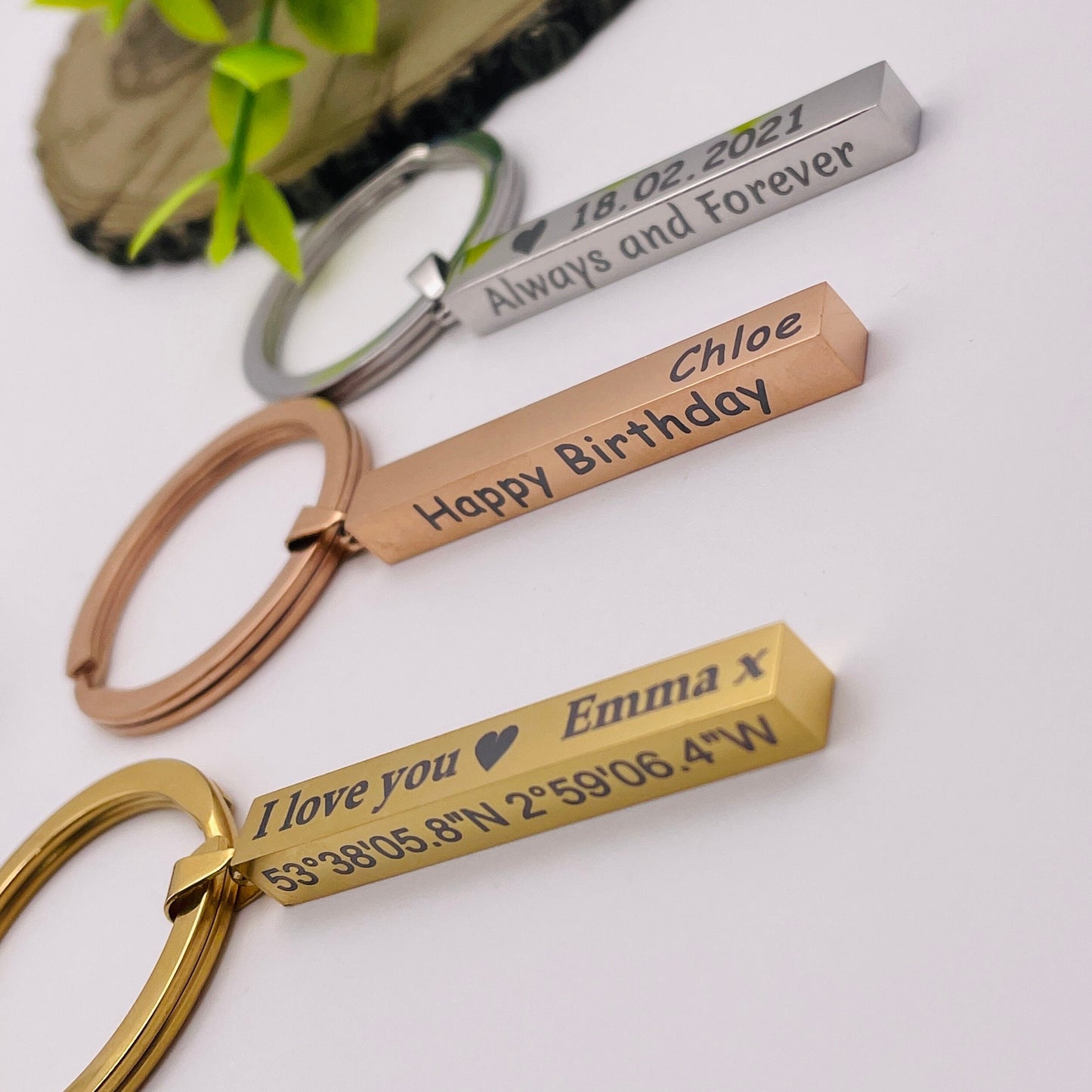 Personalised Bar Keychain | Engraved Keychain | Personalised Keyring | Drive Safe | Gift For Him | Personalised Gift | Best Friend Key ring