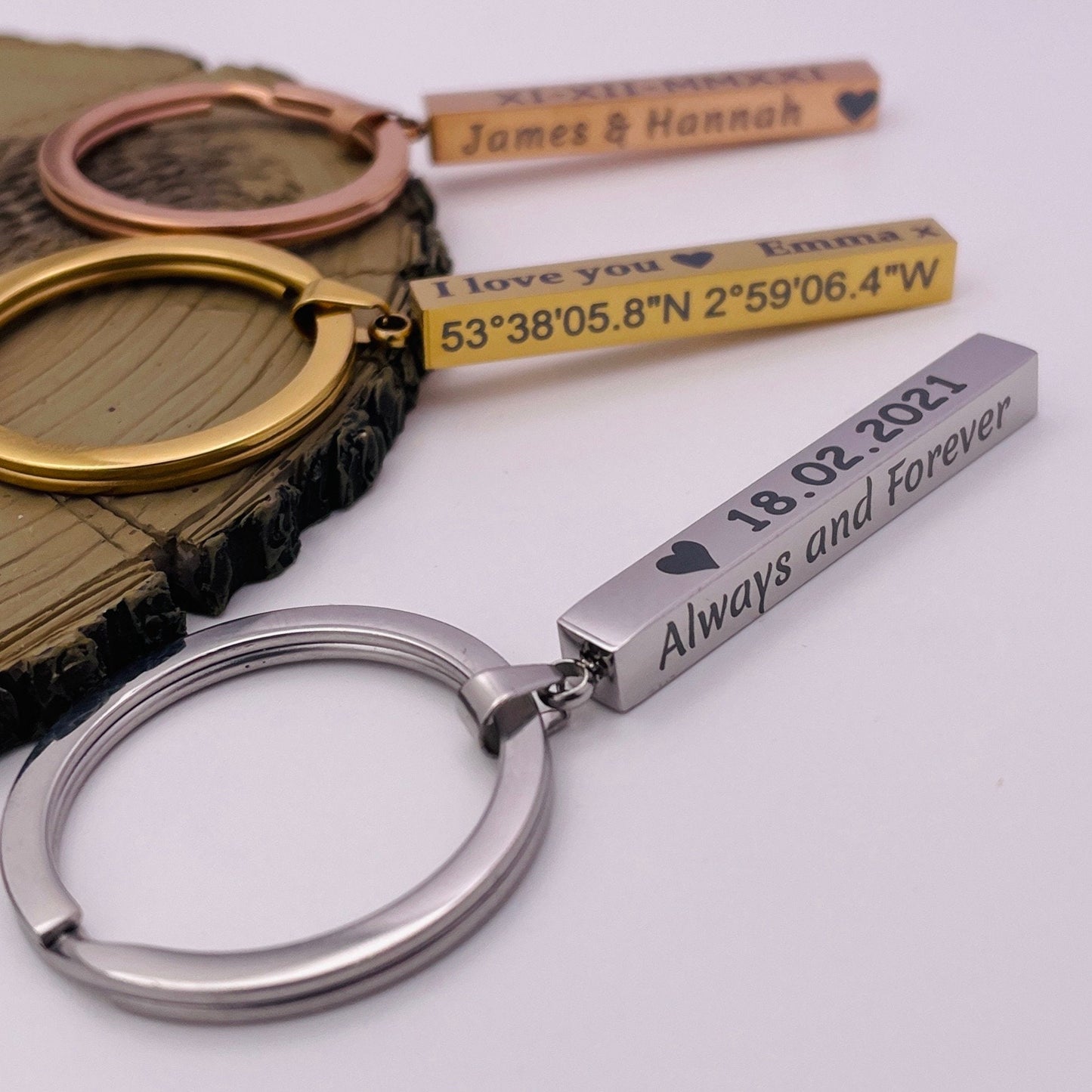 Personalised Bar Keychain | Engraved Keychain | Personalised Keyring | Drive Safe | Gift For Him | Personalised Gift | Best Friend Key ring