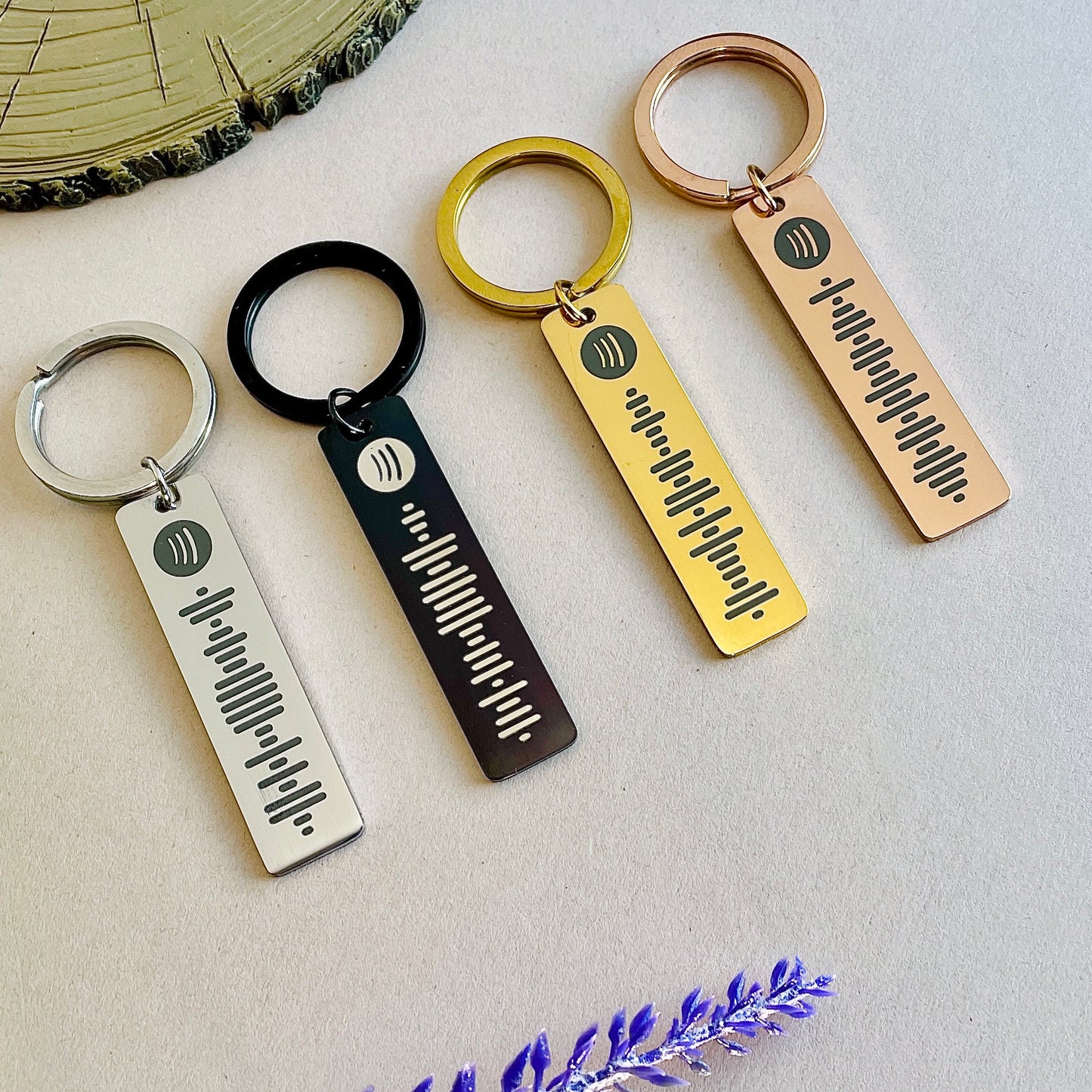 Personalised Song Code Spotify Keyring | Engraved Keychain - Perfect Gift For Friends or Family | Birthday Gift | Anniversary Gift