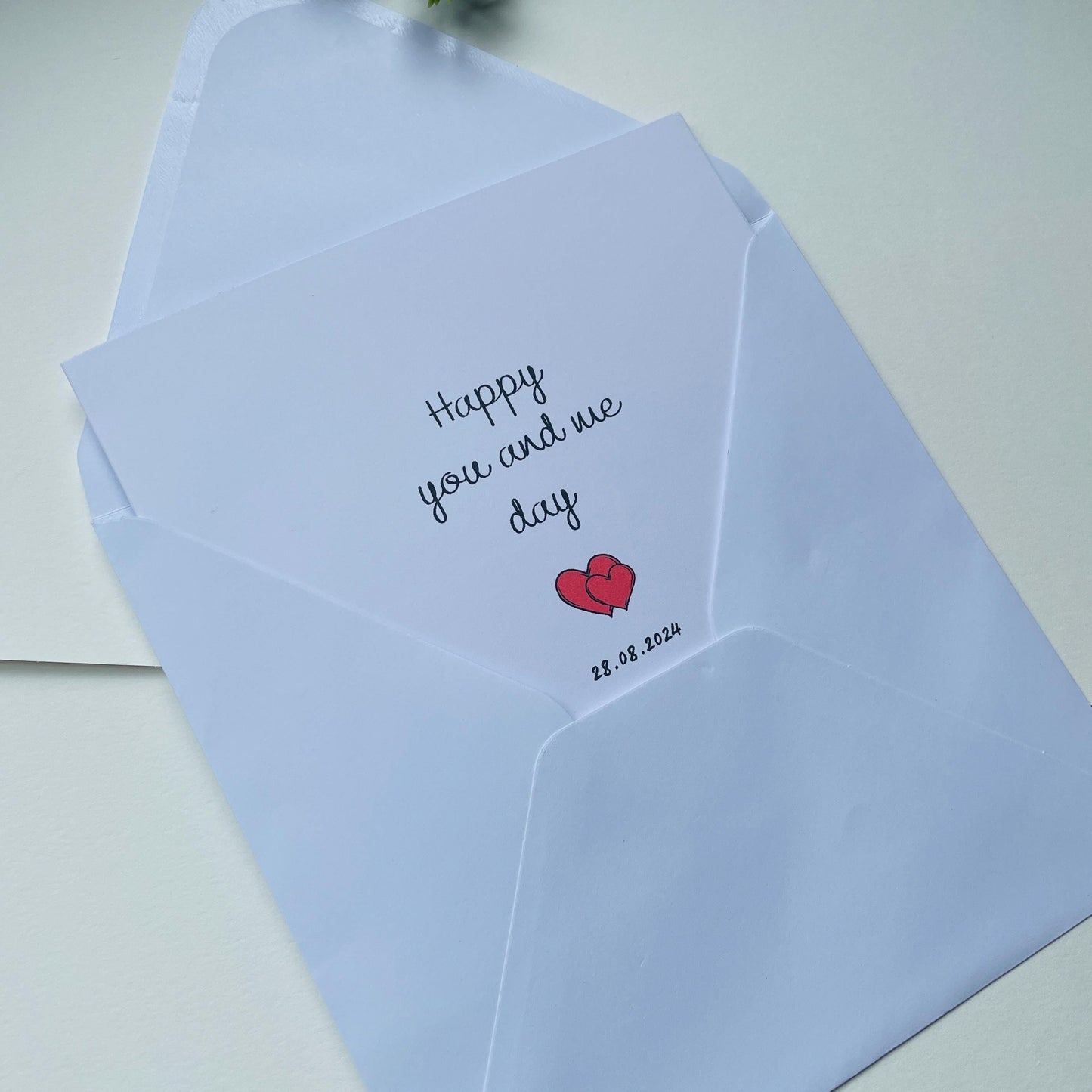 Personalized Anniversary Card - Happy You And Me Day | Card for Husband, Wife, Boyfriend, Girlfriend, Partner | Cute Anniversary Card 300gsm