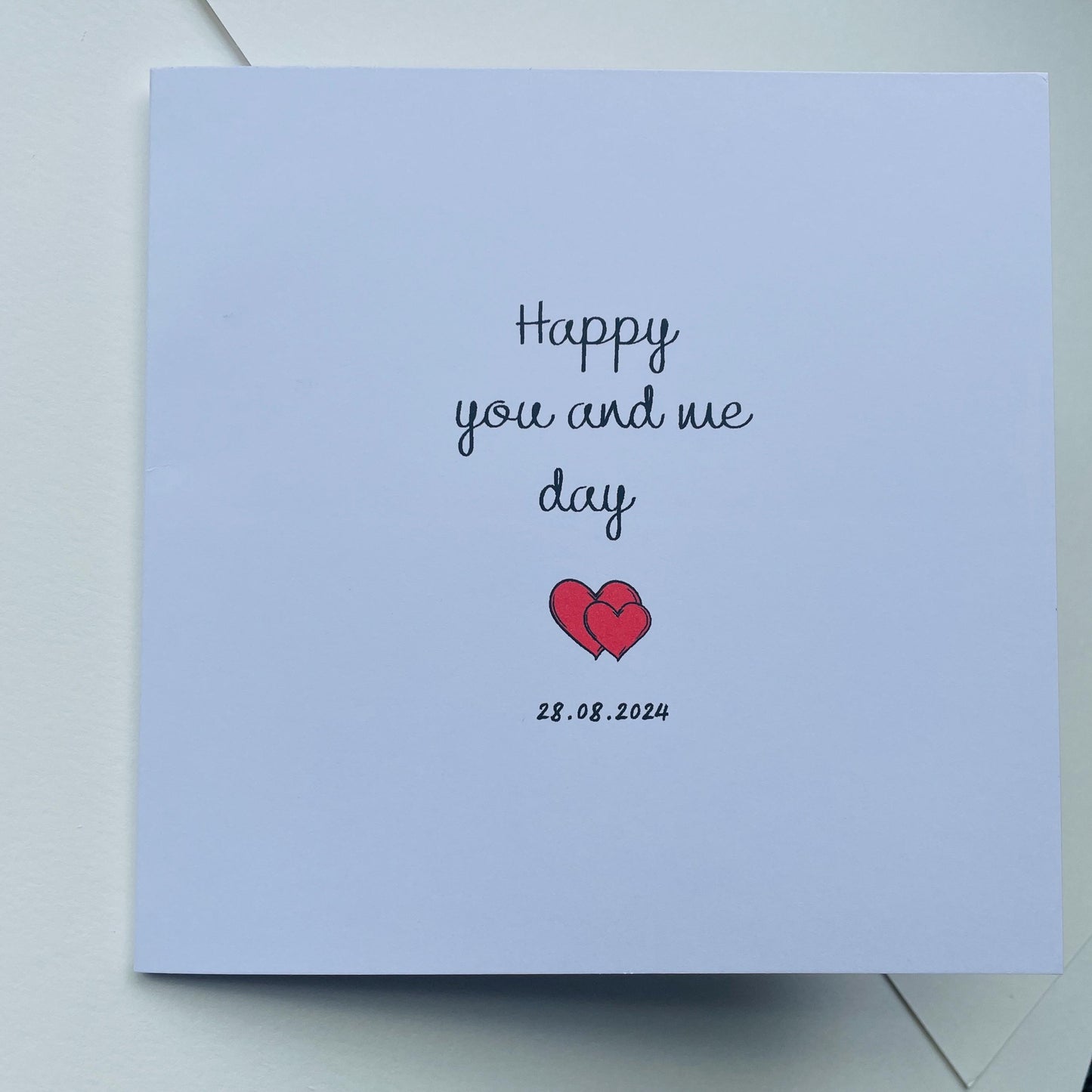 Personalized Anniversary Card - Happy You And Me Day | Card for Husband, Wife, Boyfriend, Girlfriend, Partner | Cute Anniversary Card 300gsm