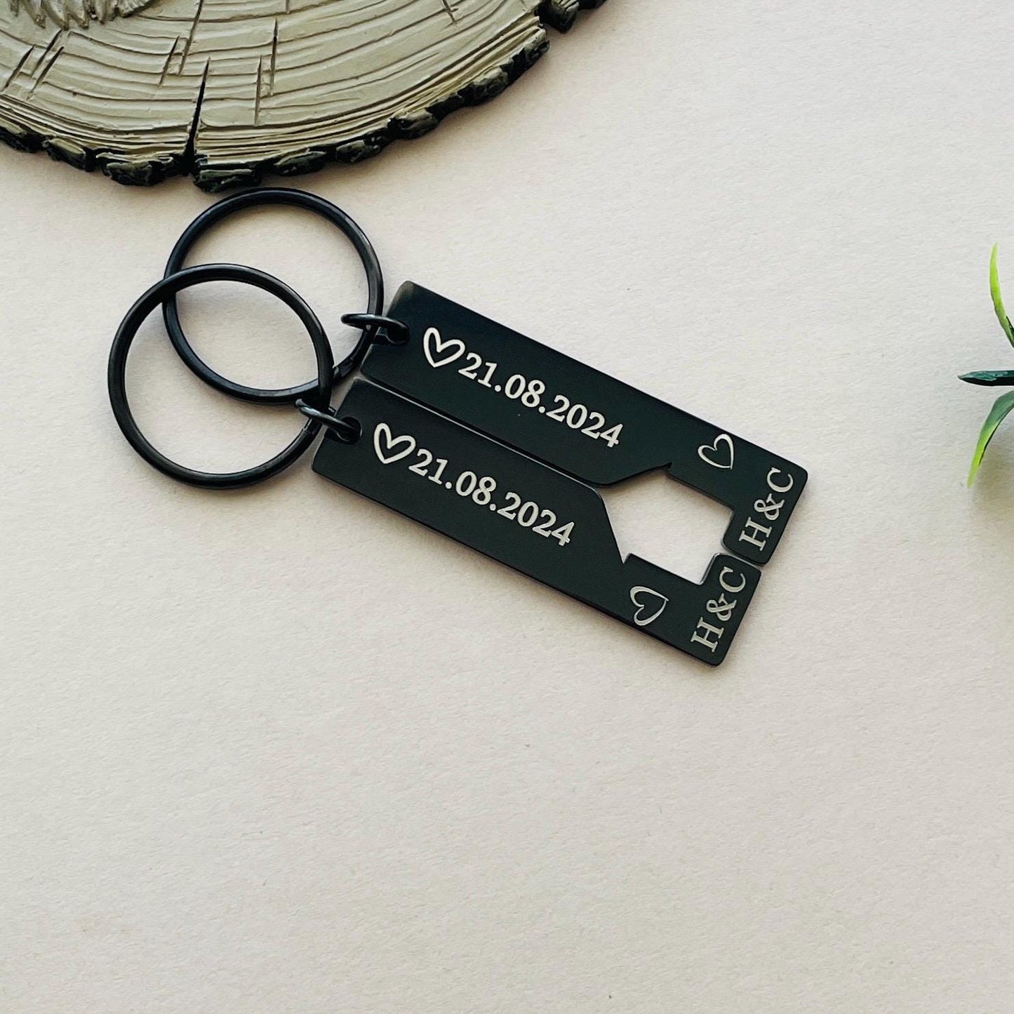 2x Our First Home Personalised Couples Keyring, New Home Keyrings, House Warming Key Chain, Moving House Gift, His & Hers Keyring Homeowner