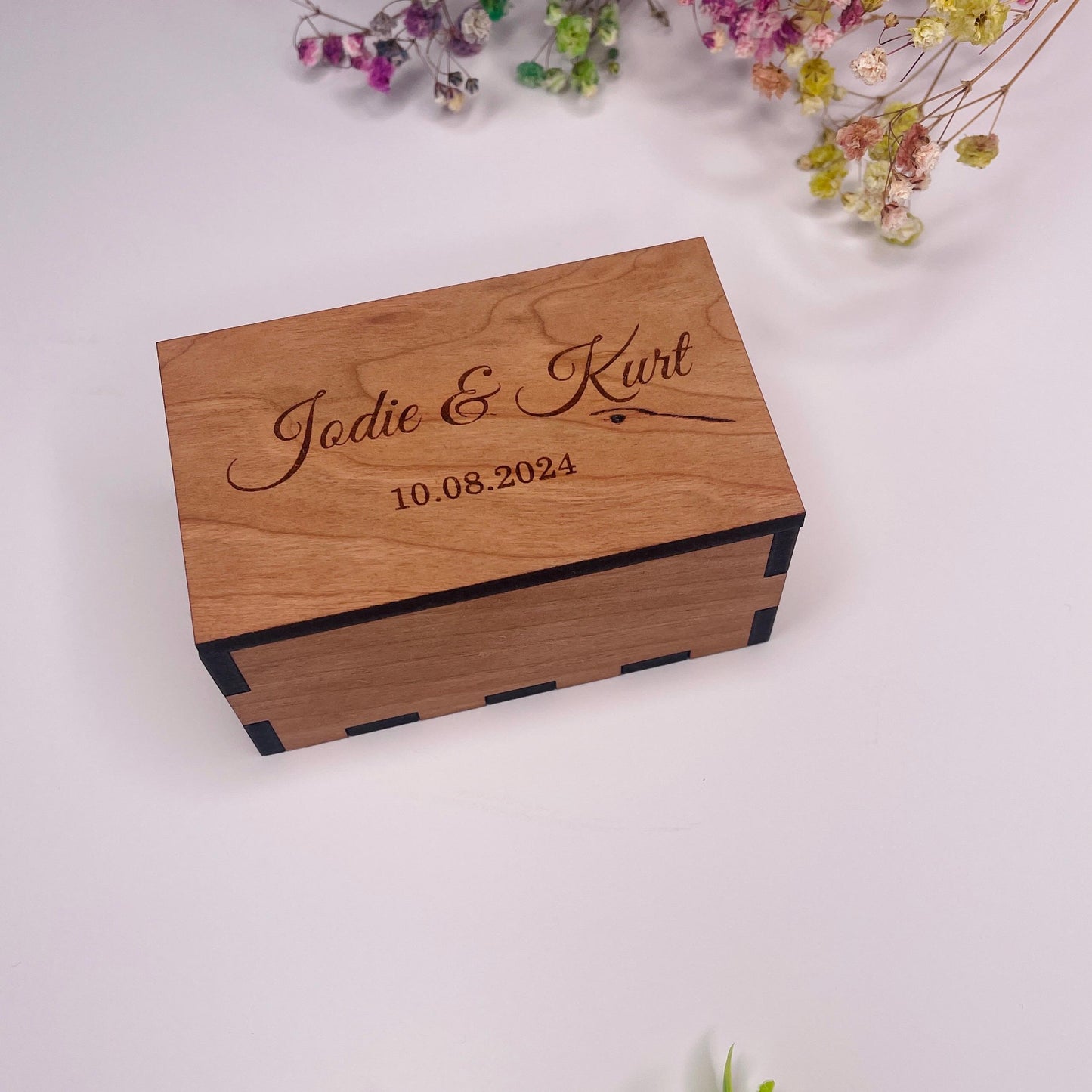 Pull Out Photo Box | Custom Wooden Photo Album | Personalised Memory Keepsake Box | Memory Trinket Wooden Box, Couples Gifts,Valentine's Day