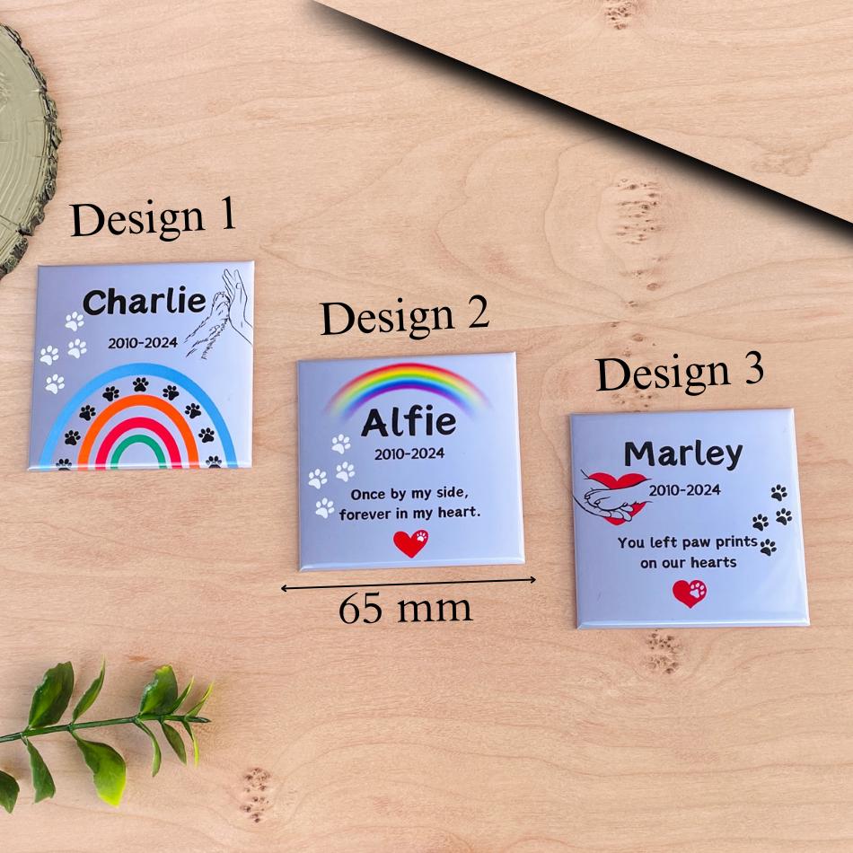 Dog Memorial Gift | Personalised Pet Loss Fridge Magnet | Photo Keepsake | Pet Bereavement Gift | Dog Loss Sympathy Gift Photo Fridge Magnet