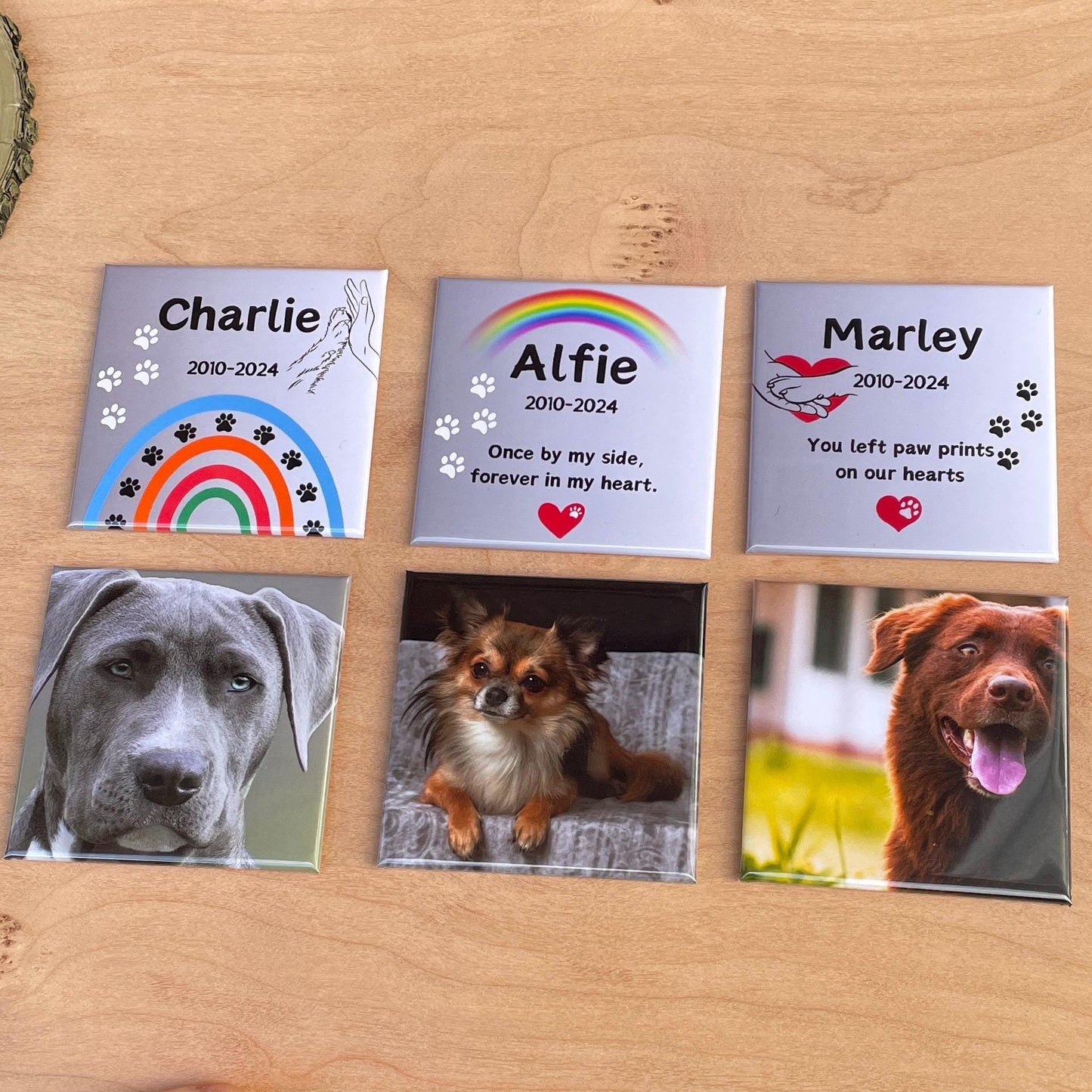 Dog Memorial Gift | Personalised Pet Loss Fridge Magnet | Photo Keepsake | Pet Bereavement Gift | Dog Loss Sympathy Gift Photo Fridge Magnet