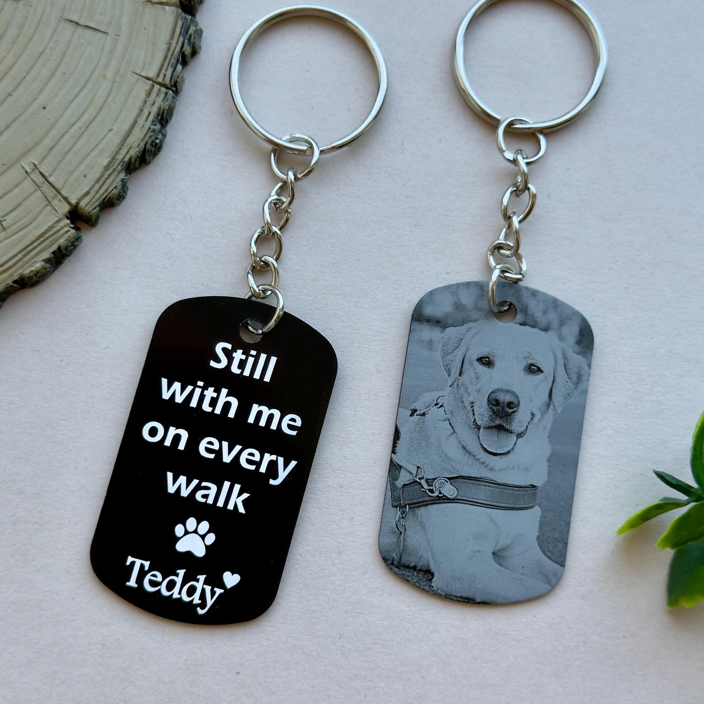 Dog Memorial Photo Keyring, Custom Pet Keepsake, Personalised Pet Memorial Photo Key ring - Cat Dog Pet Loss Bereavement Grief Keychain