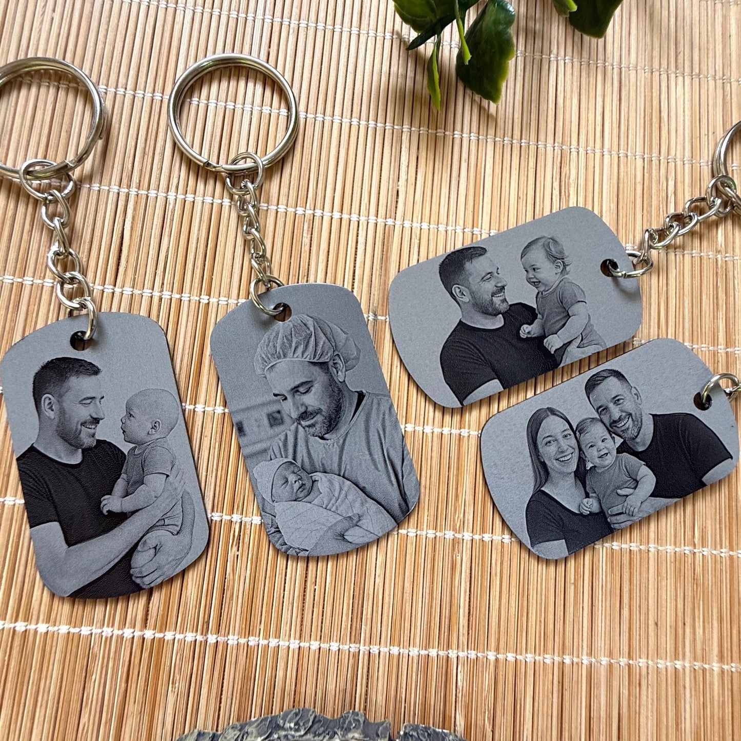 Personalised Daddy Photo Keyring - The Moment You Became My Daddy | Personalised New Born Baby Gift | First Fathers Day Gift, Gifts for Dad