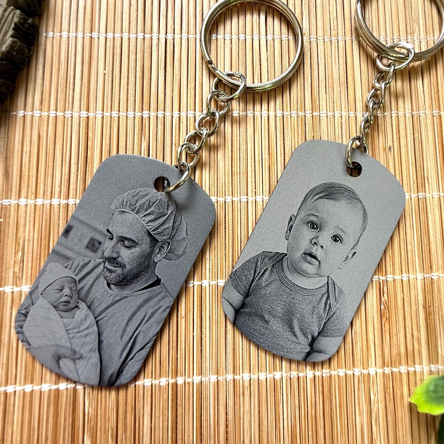 Personalised Daddy Photo Keyring - The Moment You Became My Daddy | Personalised New Born Baby Gift | First Fathers Day Gift, Gifts for Dad