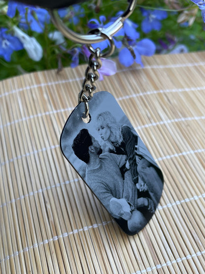 Personalised Engraved Photo Keyring - Custom Sentimental Keepsake Gift