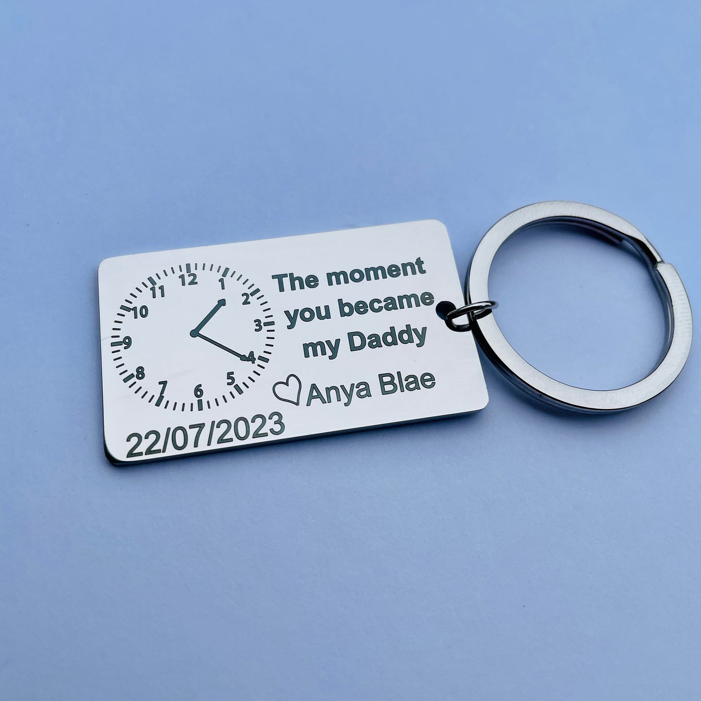 The Moment You Became My Daddy Keychain First Dad New Dad Keychain New Mummy Key Ring Personalised Gift Baby Shower Gift Father's Day Gifts