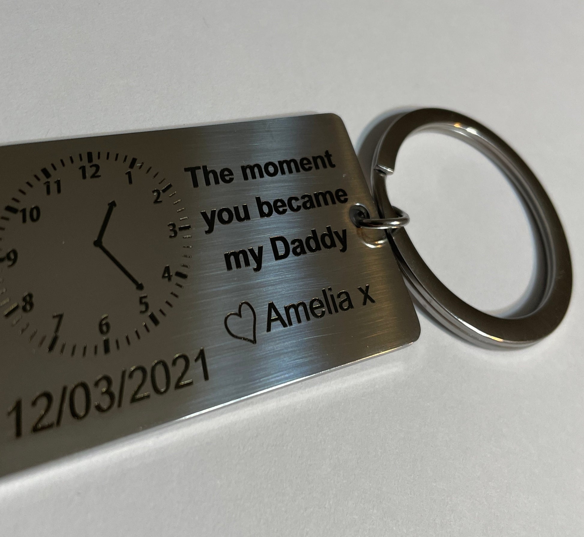 The Moment You Became My Daddy Keychain First Dad New Dad Keychain New Mummy Key Ring Personalised Gift Baby Shower Gift Father's Day Gifts