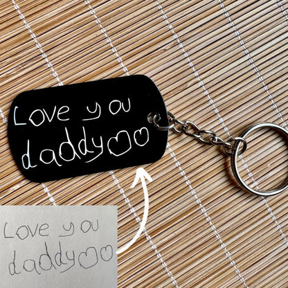 Custom Photo Keychain for Dad,Personalized Engraved Calendar Date Picture Keyring,Anniversary Gifts for Him,Fathers Day Gift,Daddy gift