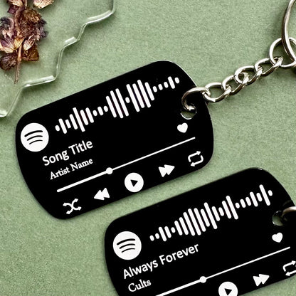 Personalised Photo Keyring, Spotify Keychain, Music Scannable Keychain, Personalised Gift Music,Customised Keyring,Birthday Anniversary Gift