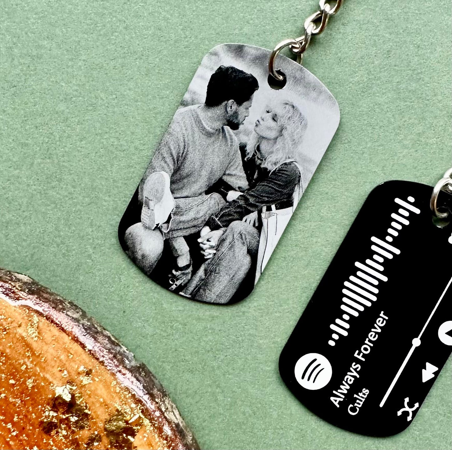 Personalised Photo Keyring, Spotify Keychain, Music Scannable Keychain, Personalised Gift Music,Customised Keyring,Birthday Anniversary Gift