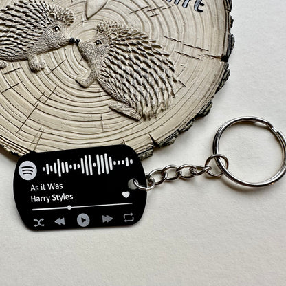 Personalised Photo Keyring, Spotify Keychain, Music Scannable Keychain, Personalised Gift Music,Customised Keyring,Birthday Anniversary Gift