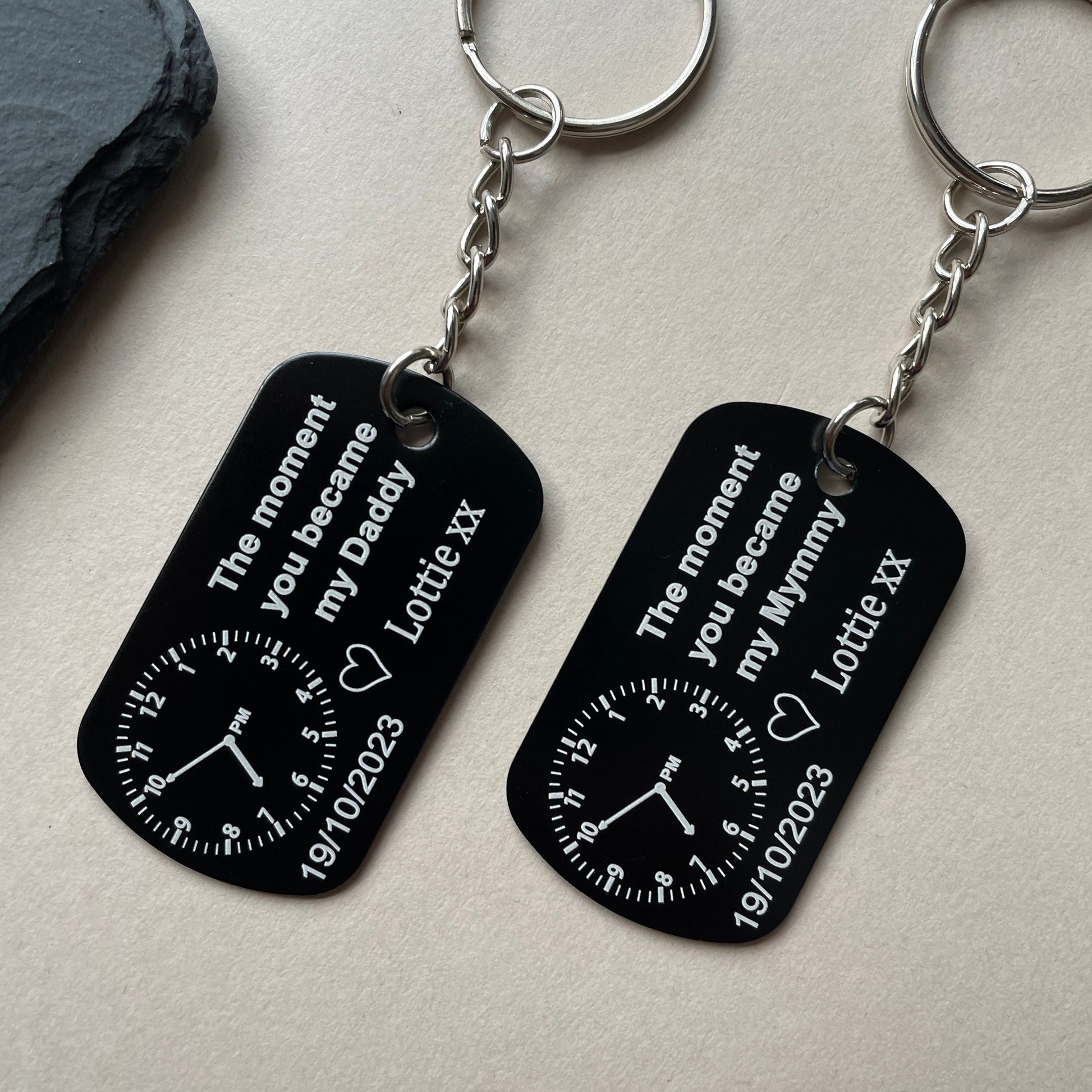 The Moment You Became My Daddy - Personalised Photo Keyring