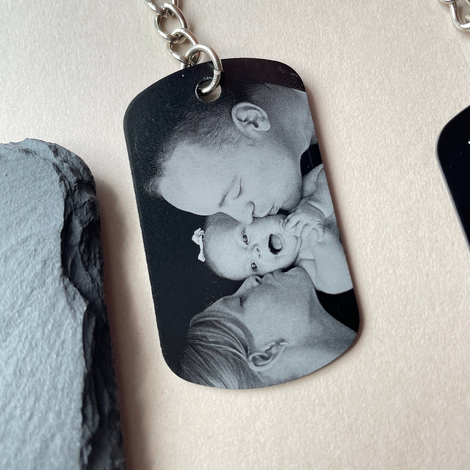 The Moment You Became My Daddy - Personalised Photo Keyring