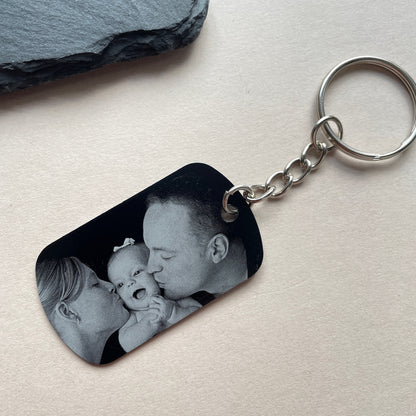 The Moment You Became My Daddy - Personalised Photo Keyring