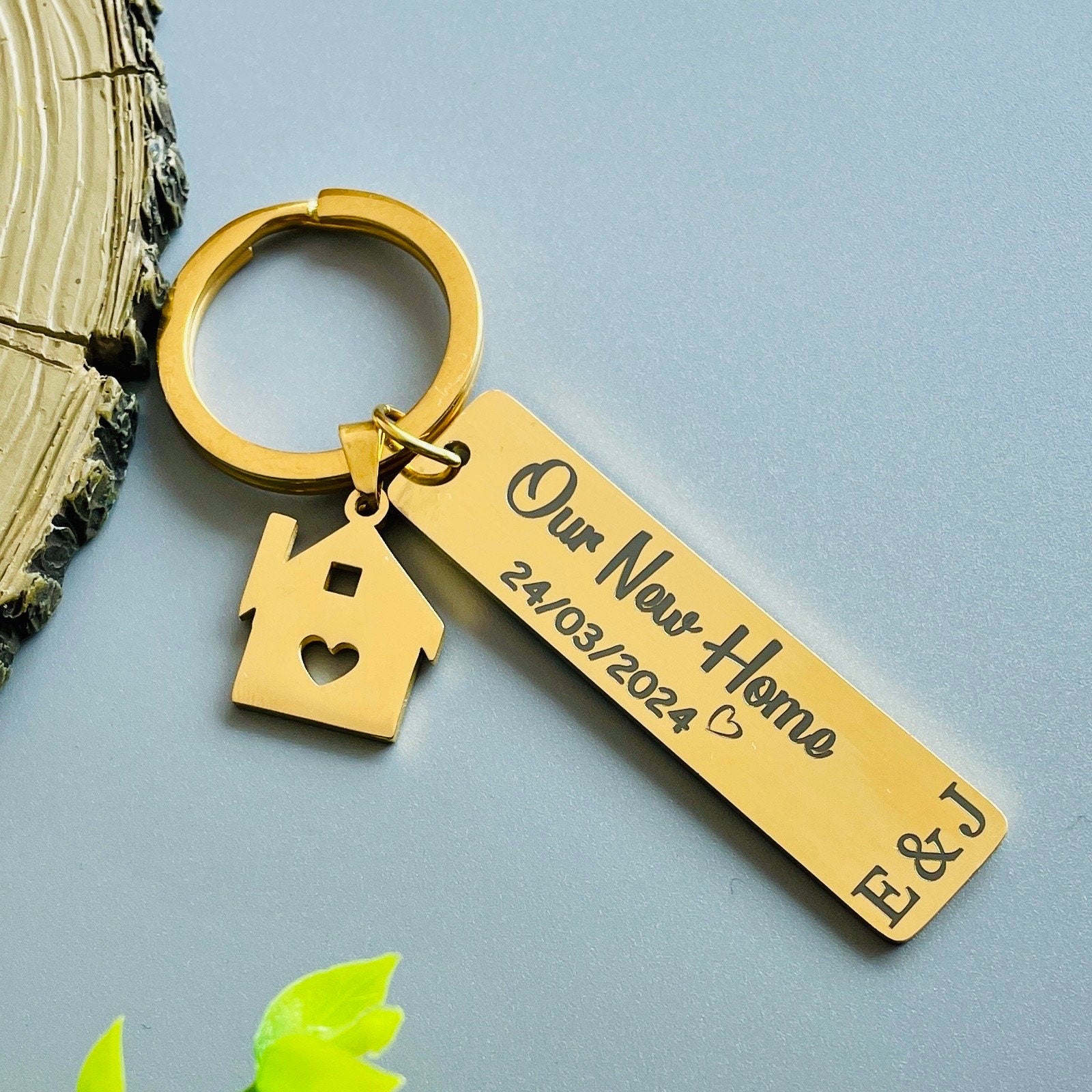 New Home First Home Keychain Personalised Gift Matching Couple Keyrings for New Home Gift Housewarming Gift Just Married Gift First Home