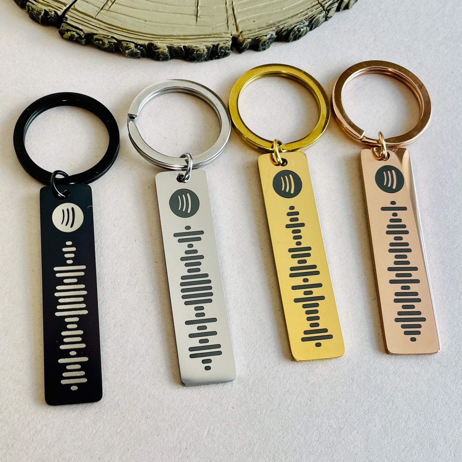 Personalised Spotify Keychain Music Scannable Keyring Personalised Gift Music Gift Keychain Customised Keyring Birthday Anniversary Gift