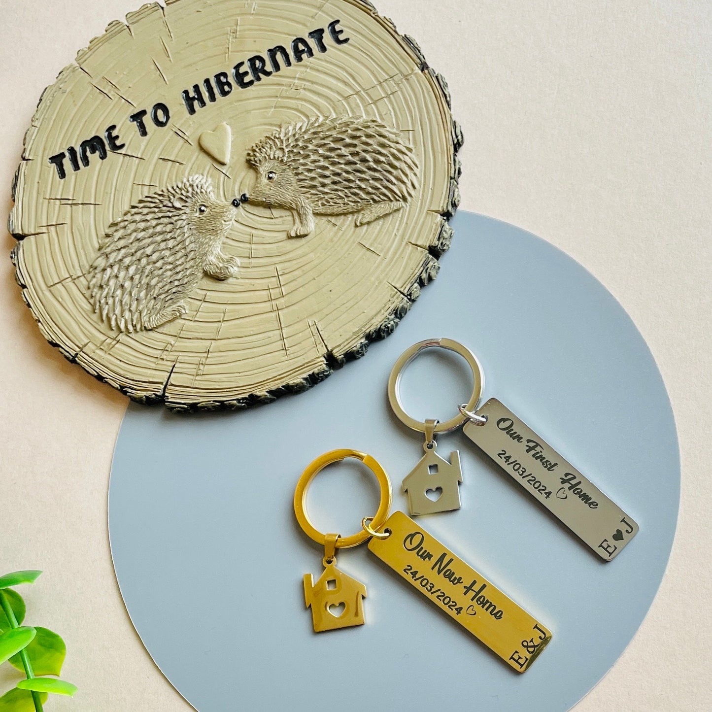 New Home First Home Keychain Personalised Gift Matching Couple Keyrings for New Home Gift Housewarming Gift Just Married Gift First Home
