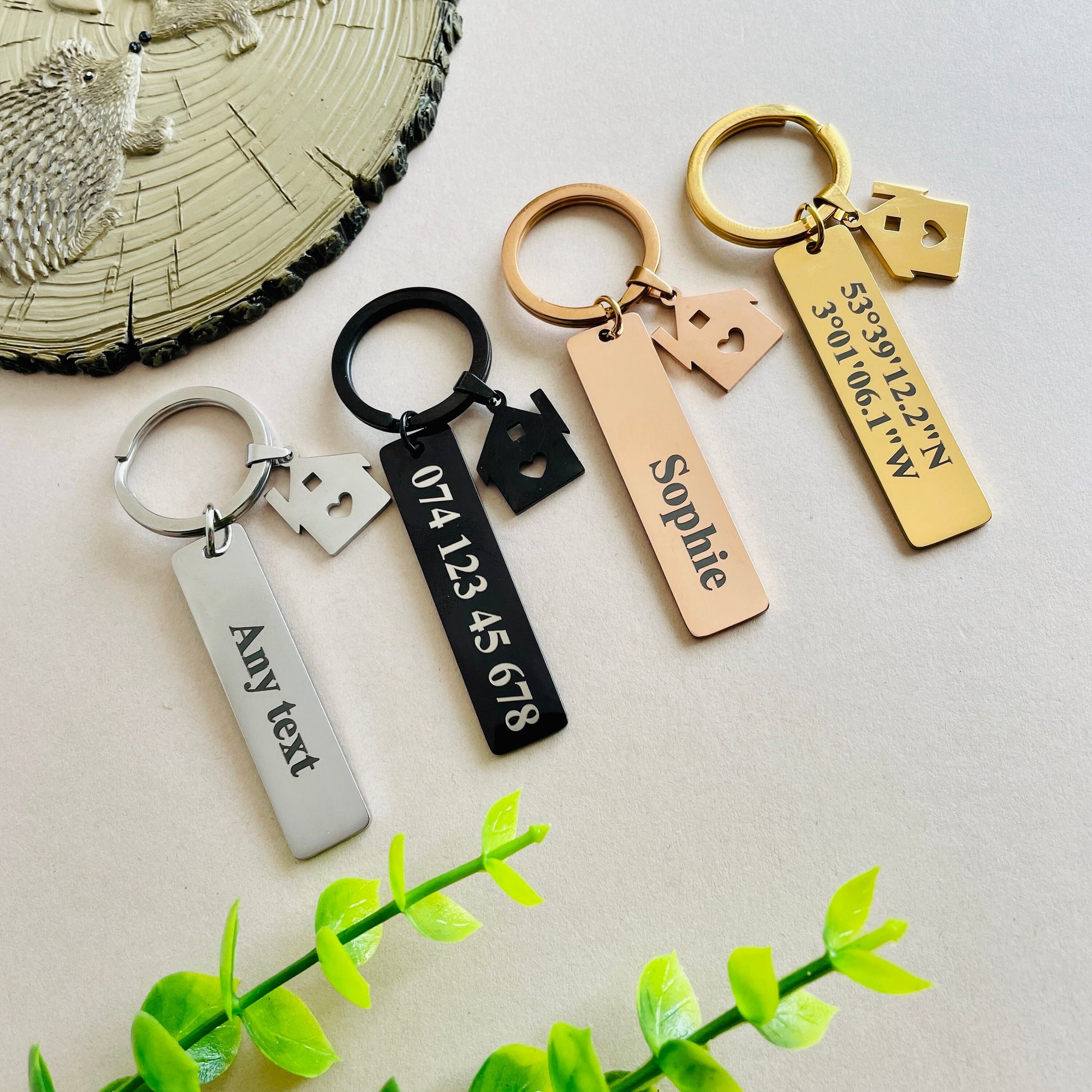New Home First Home Keychain Personalised Gift Matching Couple Keyrings for New Home Gift Housewarming Gift Just Married Gift First Home