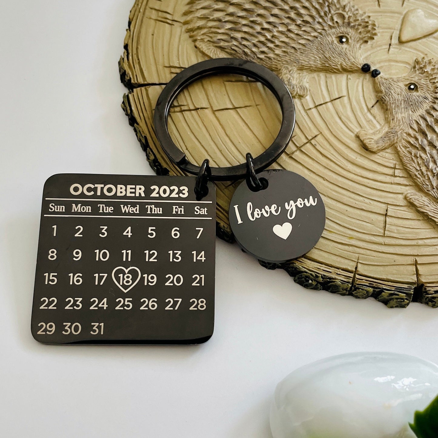 Personalised Calendar Keychain | Date Keyring ,Anniversary Gift ,Valentine's Key chain Special Date Gift Personalised Keyring Gift for Her