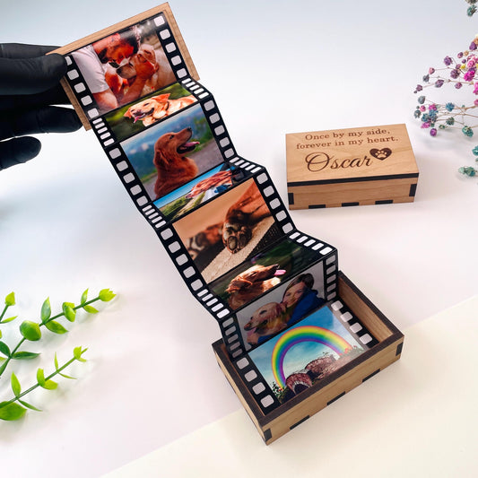 Personalised Pet Memorial, Pull Out Photo Box, Cat Dog Pet Loss, Bereavement Grief, Custom Album Box, Memory Keepsake Box, Pet Lover Gift