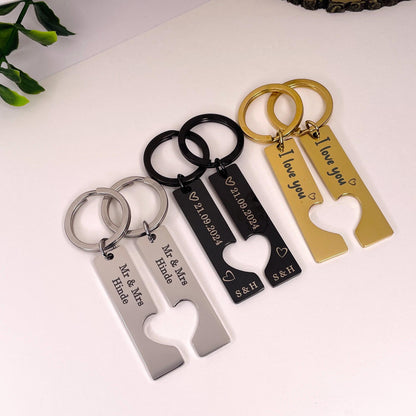 Personalised Spotify Keychain - Custom Engraved Heart Keyring for Couples | Music Keyring, Song Keychain, Anniversary Gift, Wedding Date