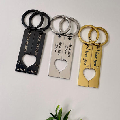 Personalised Spotify Keychain - Custom Engraved Heart Keyring for Couples | Music Keyring, Song Keychain, Anniversary Gift, Wedding Date