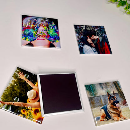 Personalised Photo Magnets | Custom Fridge Magnets Set of 6 | Wedding Favours | Anniversary Gift, Photo Christmas Gift, Custom Photo Magnets
