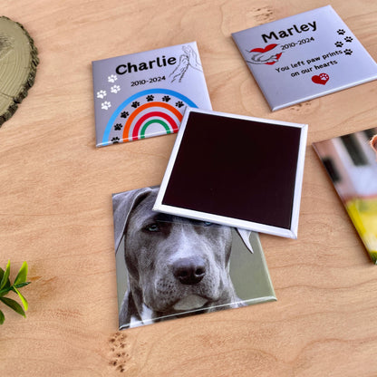 Dog Memorial Gift | Personalised Pet Loss Fridge Magnet | Photo Keepsake | Pet Bereavement Gift | Dog Loss Sympathy Gift Photo Fridge Magnet