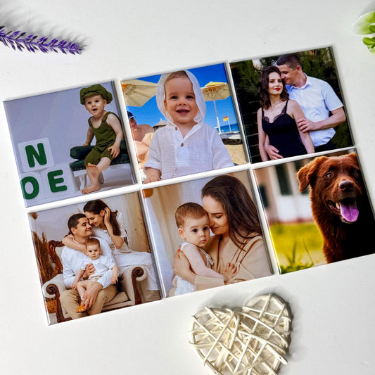 Personalised Fridge Magnet | Custom Photo Magnets Set of 6 | Wedding Favours | Gift from Him Her | Custom Photo Gift Idea Anniversary Gift