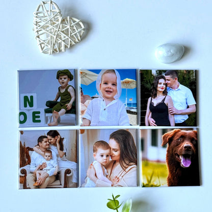 Personalised Fridge Magnet | Custom Photo Magnets Set of 6 | Wedding Favours | Gift from Him Her | Custom Photo Gift Idea Anniversary Gift