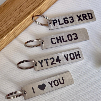 Custom Number Plate Keyring | Personalised Car Registration Keychain | UK Car Reg Plate Keychain, Father’s Day Gift, Customisable Car Number