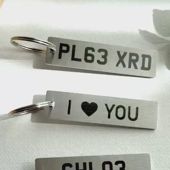 Custom Number Plate Keyring | Personalised Car Registration Keychain | UK Car Reg Plate Keychain, Father’s Day Gift, Customisable Car Number
