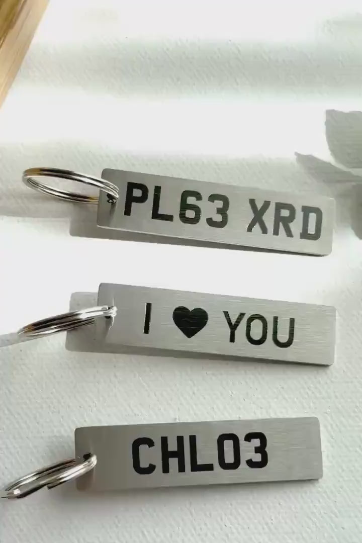 Custom Number Plate Keyring | Personalised Car Registration Keychain | UK Car Reg Plate Keychain, Father’s Day Gift, Customisable Car Number